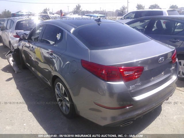 5XXGR4A65EG302534 - 2014 KIA OPTIMA SX GRAY photo 3