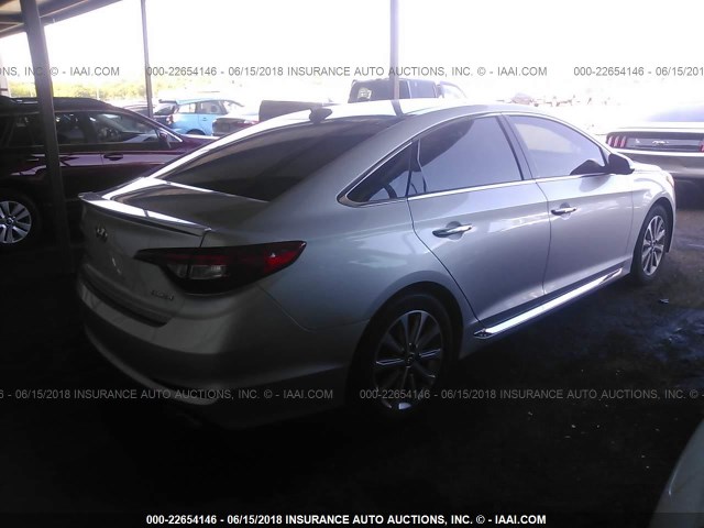 5NPE34AFXGH421289 - 2016 HYUNDAI SONATA SPORT/LIMITED SILVER photo 4