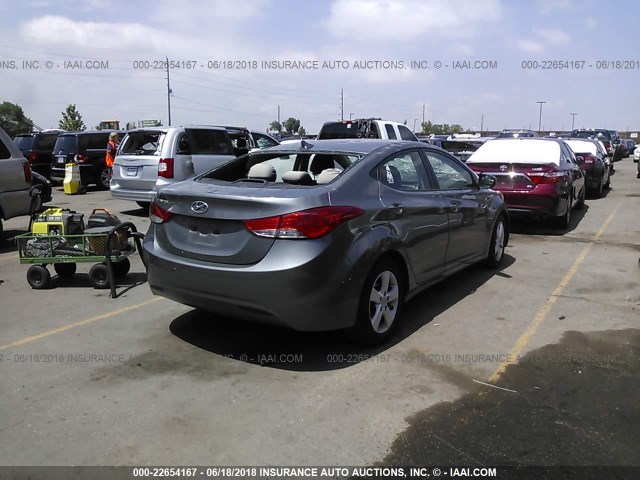 5NPDH4AE0DH329527 - 2013 HYUNDAI ELANTRA GLS/LIMITED GRAY photo 4