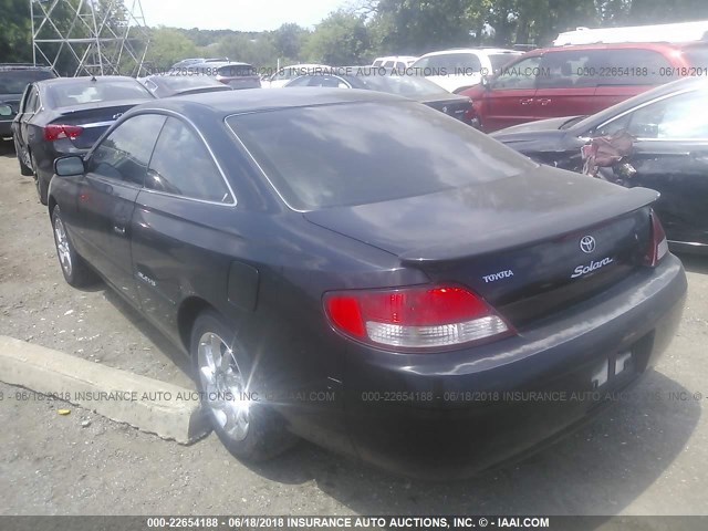 2T1CF22P9XC230721 - 1999 TOYOTA CAMRY SOLARA SE/SLE BLACK photo 3