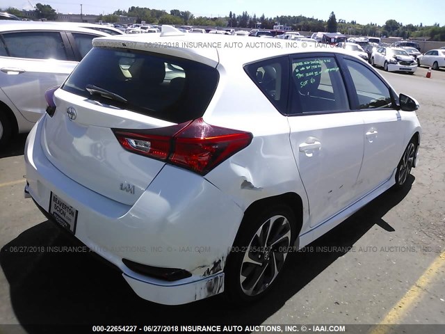 JTNKARJE1GJ504190 - 2016 TOYOTA SCION IM WHITE photo 4