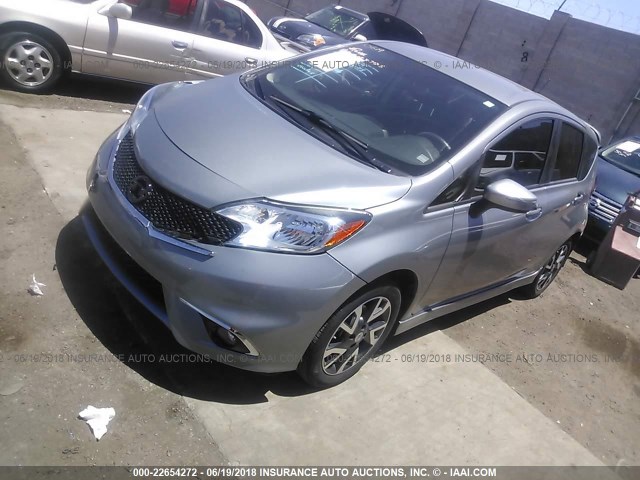 3N1CE2CP0FL434355 - 2015 NISSAN VERSA NOTE S/S PLUS/SV/SL/SR SILVER photo 2