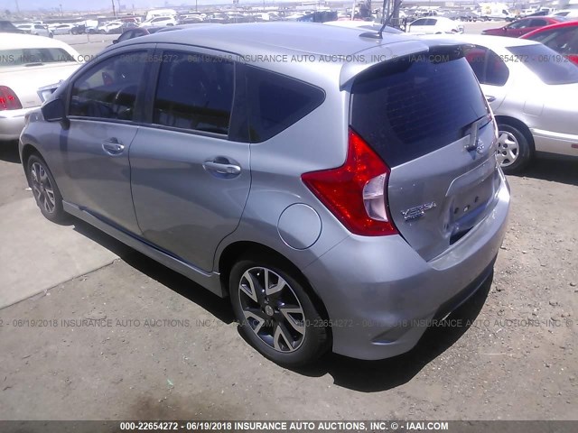 3N1CE2CP0FL434355 - 2015 NISSAN VERSA NOTE S/S PLUS/SV/SL/SR SILVER photo 3