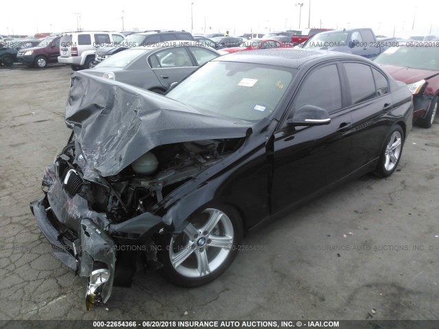 WBA3C1C51FK118926 - 2015 BMW 328 I SULEV BLACK photo 2