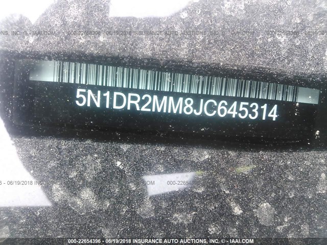 5N1DR2MM8JC645314 - 2018 NISSAN PATHFINDER S/SV/SL/PLATINUM 黑色 照片 9