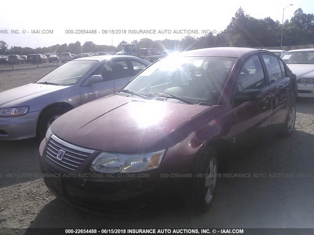 1G8AJ55F07Z102250 - 2007 SATURN ION LEVEL 2 MAROON photo 2