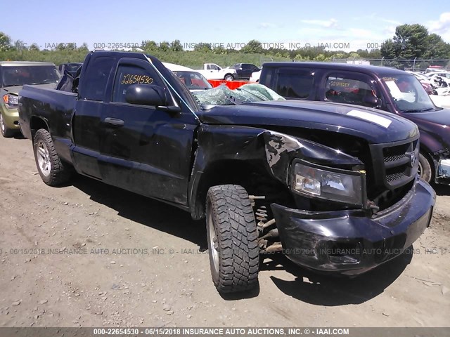 1D7HW32K48S615531 - 2008 DODGE DAKOTA SXT BLACK photo 1