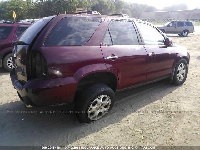 2HNYD18672H518492 - 2002 ACURA MDX TOURING RED photo 4