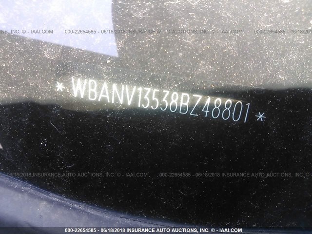 WBANV13538BZ48801 - 2008 BMW 528 XI BLACK photo 9