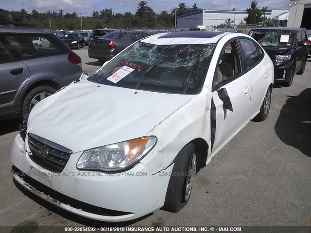 KMHDU46D79U665180 - 2009 HYUNDAI ELANTRA GLS/SE WHITE photo 2