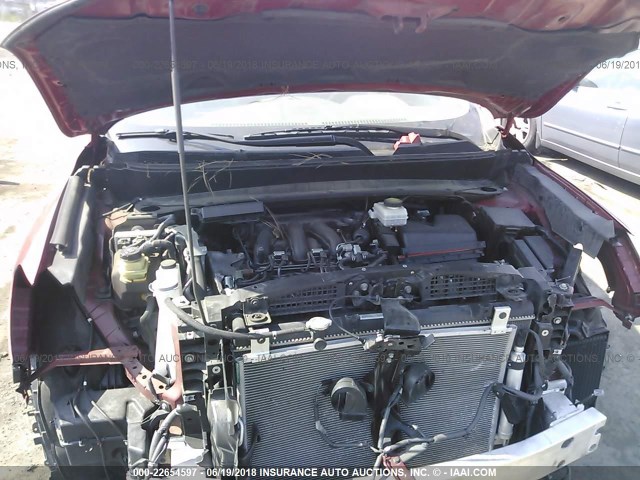 5N1AR2MN9DC689810 - 2013 NISSAN PATHFINDER S/SV/SL/PLATINUM 红色 照片 10