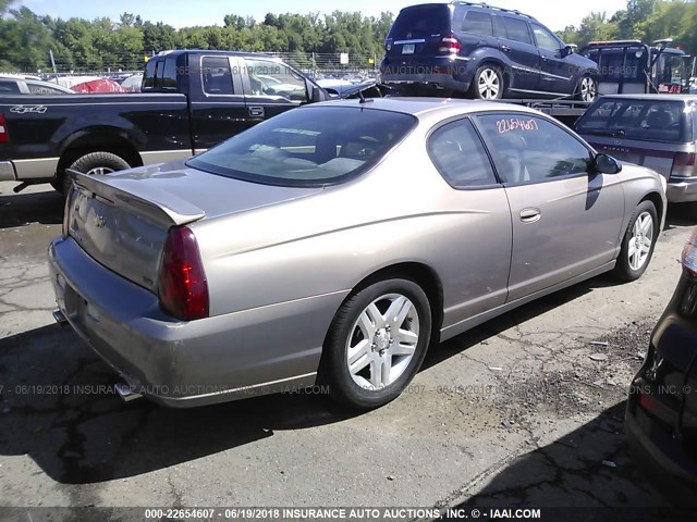 2G1WK151869363794 - 2006 CHEVROLET MONTE CARLO LT GOLD photo 4