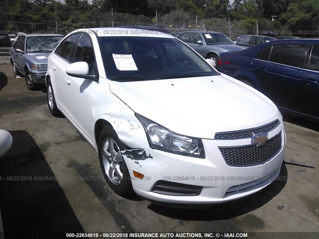 1G1PC5SB7D7245627 - 2013 CHEVROLET CRUZE LT WHITE photo 1