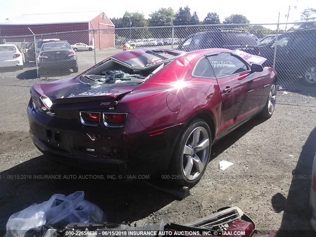 2G1FC1ED8B9124795 - 2011 CHEVROLET CAMARO LT MAROON photo 4