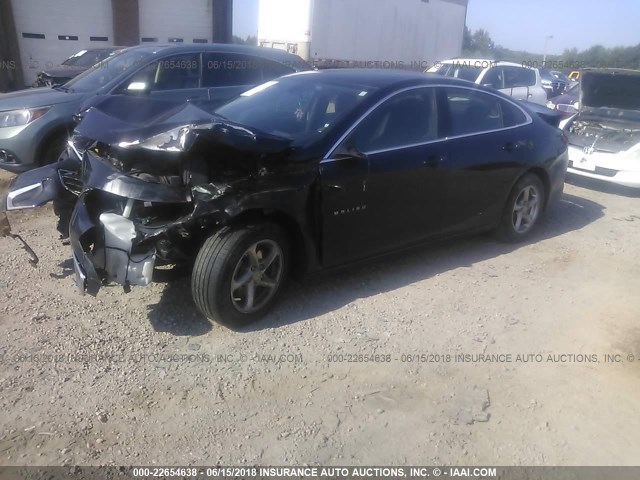 1G1ZB5ST9GF289210 - 2016 CHEVROLET MALIBU LS შავი ფოტო 2