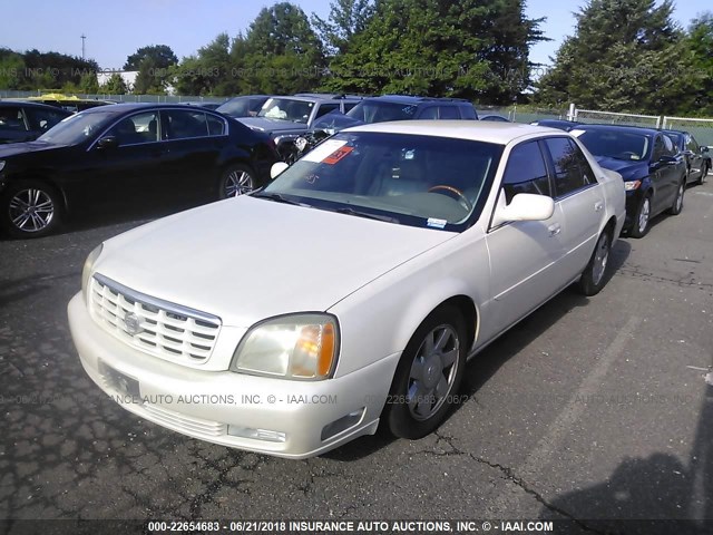 1G6KF57942U226842 - 2002 CADILLAC DEVILLE DTS WHITE photo 2