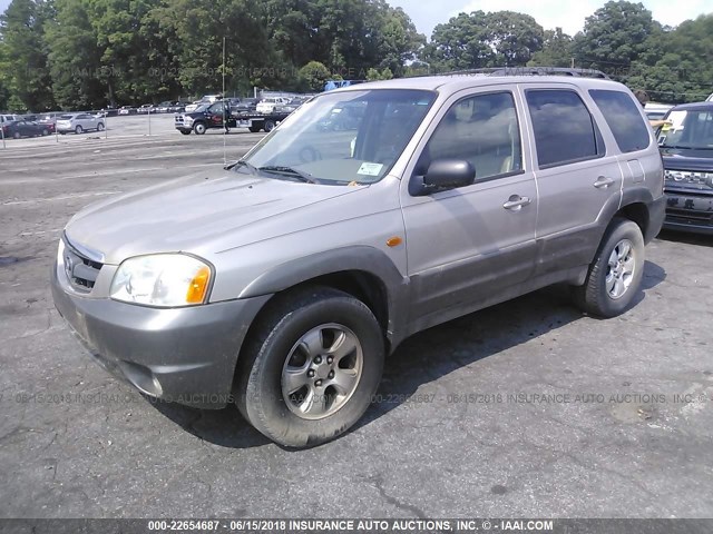 4F2YU09162KM36667 - 2002 MAZDA TRIBUTE LX/ES SILVER photo 2