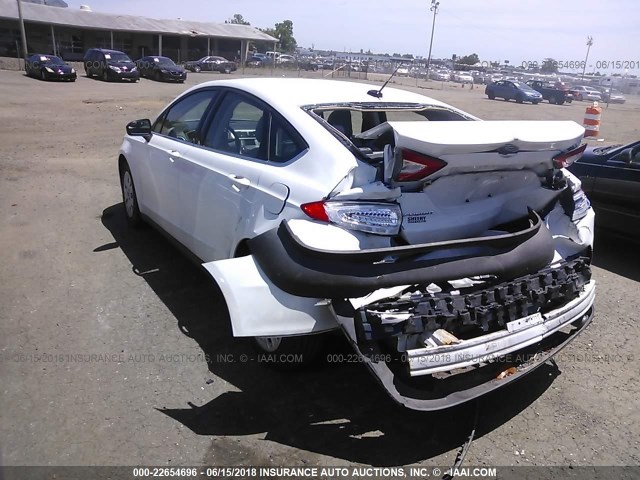 1FA6P0G73E5359948 - 2014 FORD FUSION S WHITE photo 3