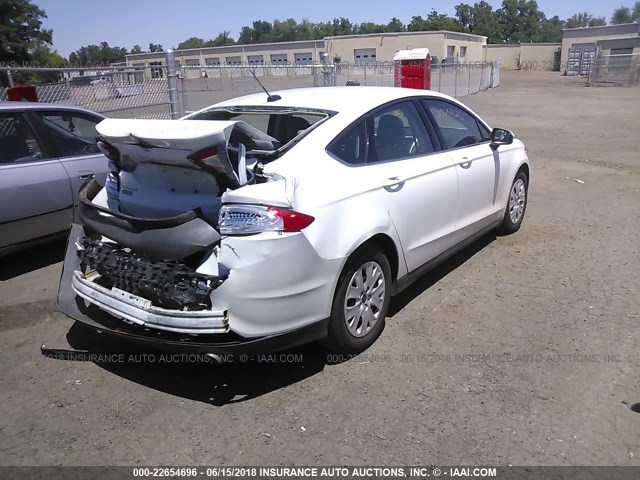 1FA6P0G73E5359948 - 2014 FORD FUSION S WHITE photo 4