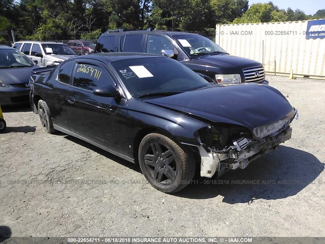 2G1WK151369402274 - 2006 CHEVROLET MONTE CARLO LT BLACK photo 1