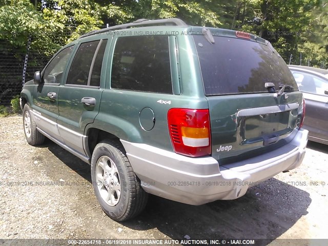 1J4GW58S5XC502408 - 1999 JEEP GRAND CHEROKEE LAREDO GREEN photo 3