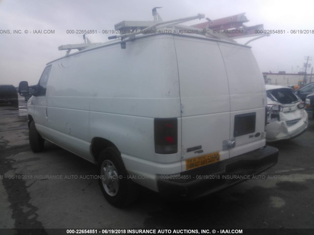 1FTNE1EW5DDA11486 - 2013 FORD ECONOLINE E150 VAN WHITE photo 3