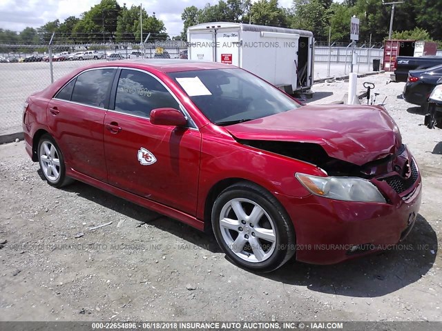 4T1BE46K77U136019 - 2007 TOYOTA CAMRY NEW GENERAT CE/LE/XLE/SE RED photo 1