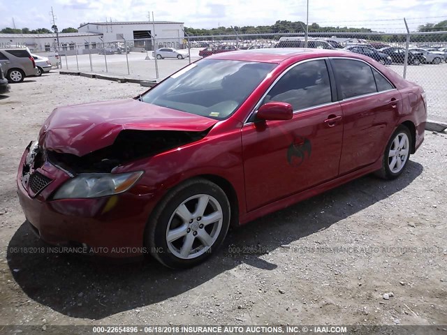 4T1BE46K77U136019 - 2007 TOYOTA CAMRY NEW GENERAT CE/LE/XLE/SE RED photo 2