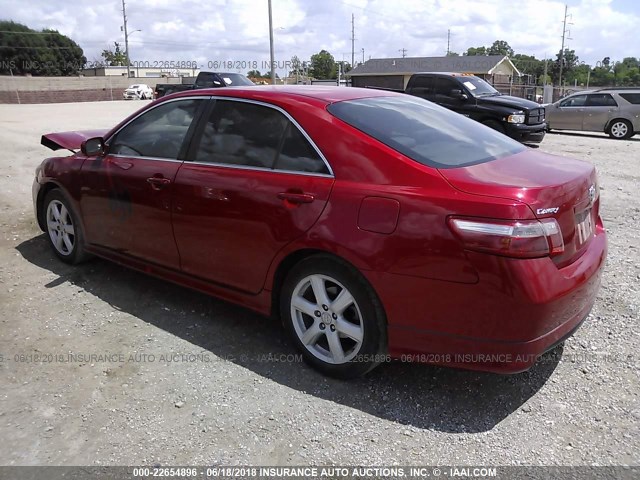 4T1BE46K77U136019 - 2007 TOYOTA CAMRY NEW GENERAT CE/LE/XLE/SE RED photo 3