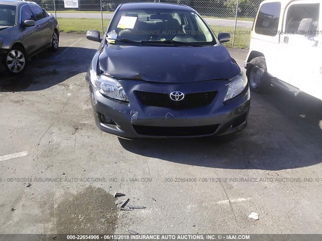 2T1BU4EE4AC317330 - 2010 TOYOTA COROLLA S/LE/XLE GRAY photo 6