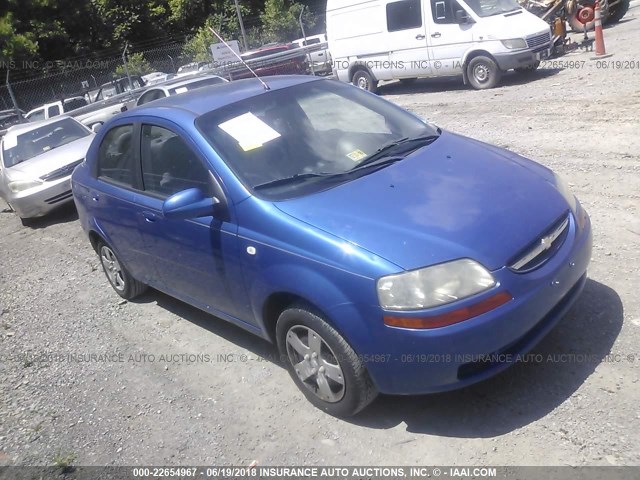 KL1TD56656B522881 - 2006 CHEVROLET AVEO LS BLUE photo 1