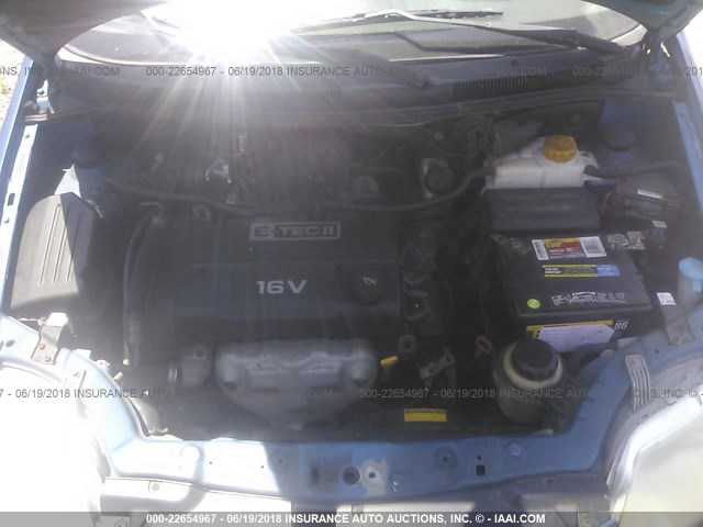 KL1TD56656B522881 - 2006 CHEVROLET AVEO LS BLUE photo 10