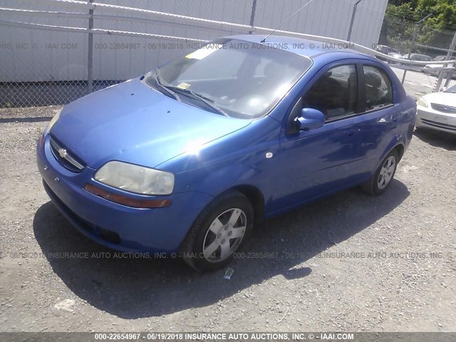 KL1TD56656B522881 - 2006 CHEVROLET AVEO LS BLUE photo 2