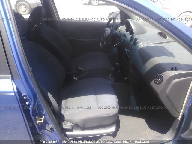 KL1TD56656B522881 - 2006 CHEVROLET AVEO LS BLUE photo 5