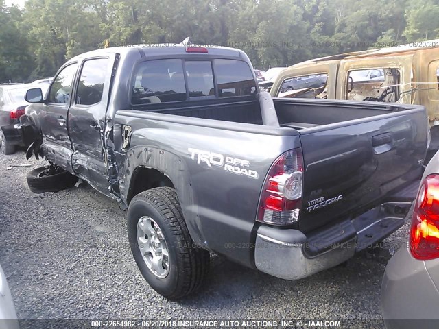 3TMLU4EN6EM134898 - 2014 TOYOTA TACOMA DOUBLE CAB GRAY photo 3