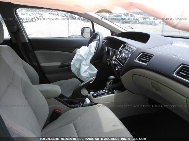 19XFB2F58DE095584 - 2013 HONDA CIVIC LX GRAY photo 5