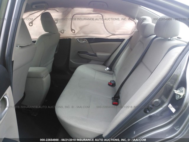 19XFB2F58DE095584 - 2013 HONDA CIVIC LX GRAY photo 8