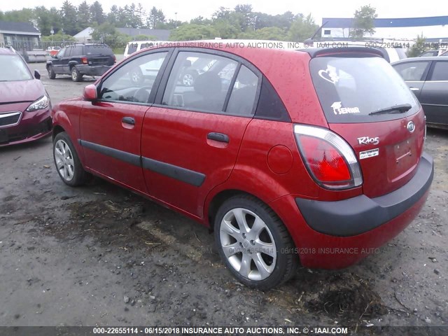 KNADE163X86376866 - 2008 KIA RIO 5 SX RED photo 3