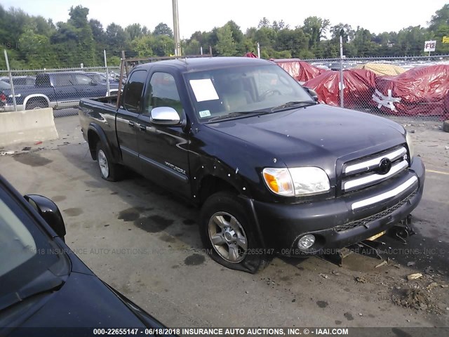 5TBBT44125S458436 - 2005 TOYOTA TUNDRA ACCESS CAB SR5 BLACK photo 1