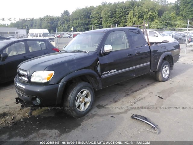 5TBBT44125S458436 - 2005 TOYOTA TUNDRA ACCESS CAB SR5 BLACK photo 2