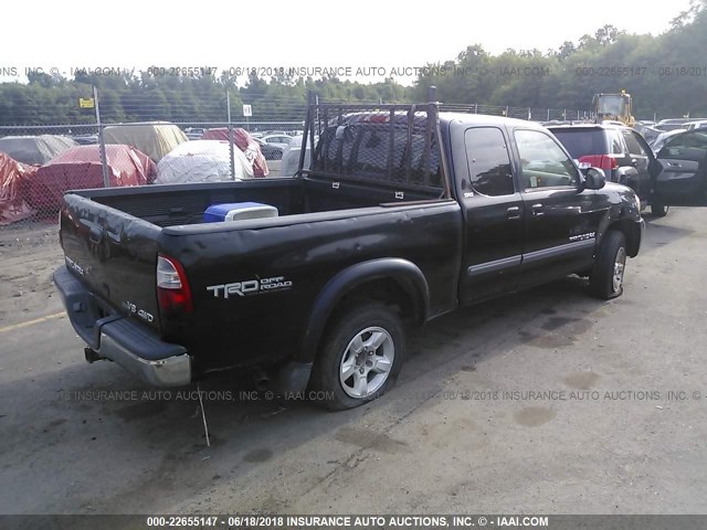 5TBBT44125S458436 - 2005 TOYOTA TUNDRA ACCESS CAB SR5 BLACK photo 4