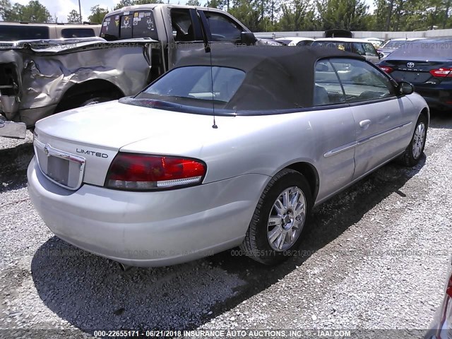 1C3EL65RX6N107743 - 2006 CHRYSLER SEBRING LIMITED SILVER photo 4