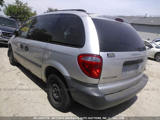 1D4GP25R67B186562 - 2007 DODGE CARAVAN SE SILVER photo 3