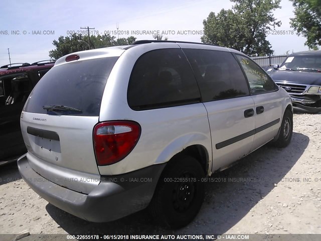 1D4GP25R67B186562 - 2007 DODGE CARAVAN SE SILVER photo 4