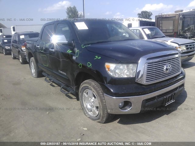 5TFEM5F17AX012369 - 2010 TOYOTA TUNDRA CREWMAX SR5 BLACK photo 1