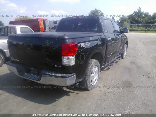 5TFEM5F17AX012369 - 2010 TOYOTA TUNDRA CREWMAX SR5 BLACK photo 4