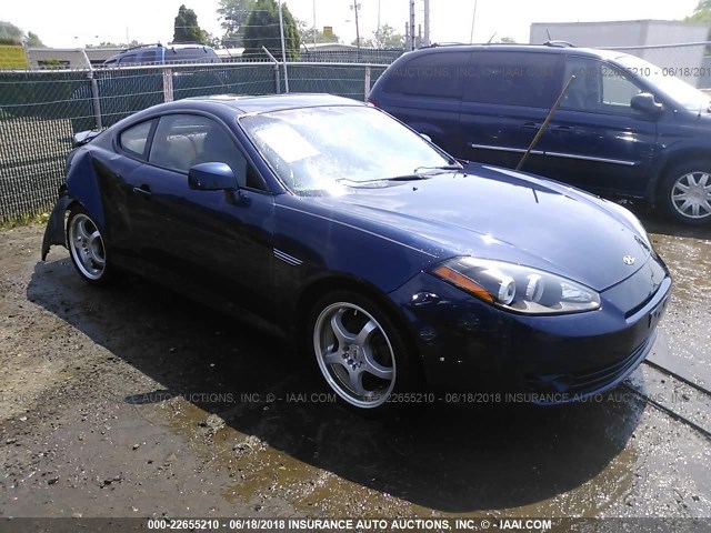 KMHHM66D58U280535 - 2008 HYUNDAI TIBURON GS BLUE photo 1