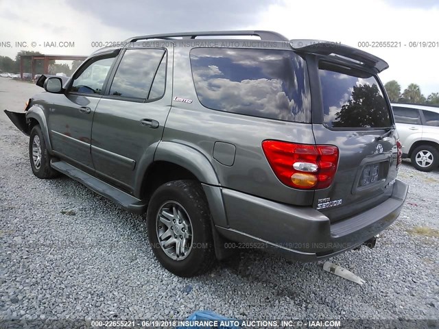 5TDBT48AX3S171778 - 2003 TOYOTA SEQUOIA LIMITED GRAY photo 3