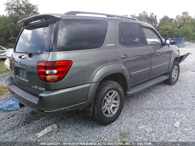 5TDBT48AX3S171778 - 2003 TOYOTA SEQUOIA LIMITED GRAY photo 4