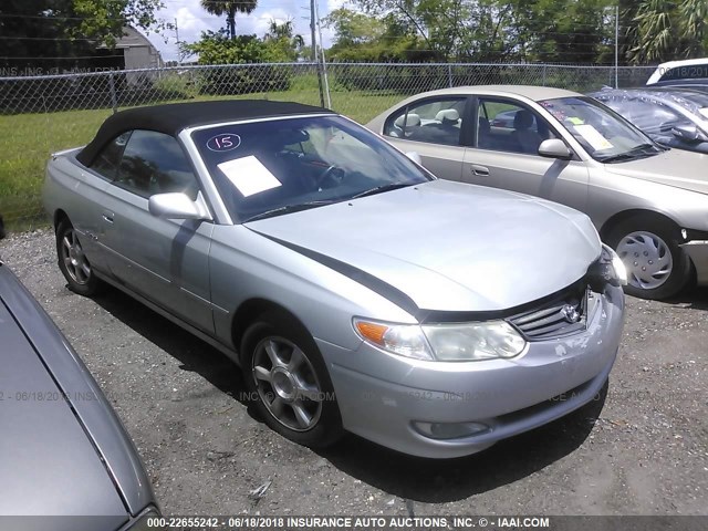 2T1FF28P72C596688 - 2002 TOYOTA CAMRY SOLARA SE/SLE SILVER photo 1